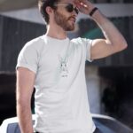 Erkek Özel Baskılı Modern Fit %100 Pamuk Bisiklet Yaka T-Shirt