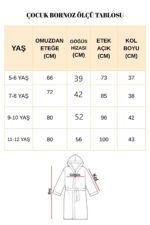 Kapşonlu Unisex %100 Pamuklu Çocuk Banyo Bornozu Bear - Görsel 3