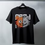 Oversize 24/1 Penye DTF Baskılı T-Shirt - DTF114