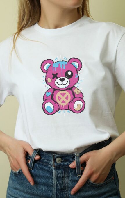 Oversize 24/1 Penye DTF Baskılı T-Shirt - DTF130