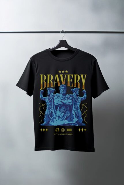 Oversize 24/1 Penye DTF Baskılı T-Shirt - DTF140