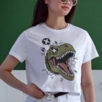 Oversize 24/1 Penye DTF Baskılı T-Shirt - DTF148