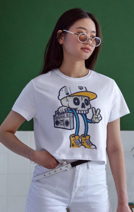 Oversize 24/1 Penye DTF Baskılı T-Shirt - DTF152