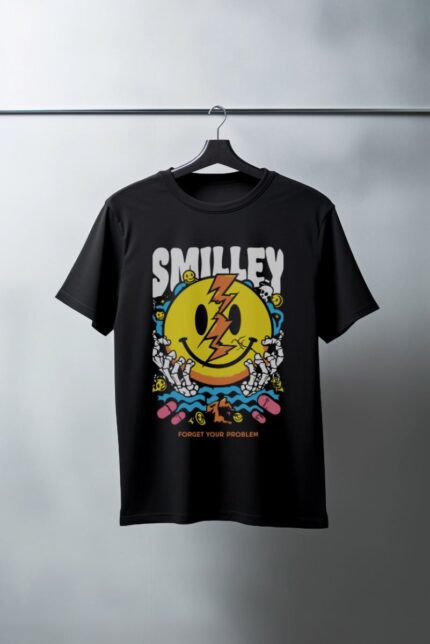 Oversize 24/1 Penye DTF Baskılı T-Shirt - DTF157
