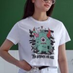 Oversize 24/1 Penye DTF Baskılı T-Shirt - DTF165