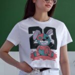 Oversize 24/1 Penye DTF Baskılı T-Shirt - DTF169