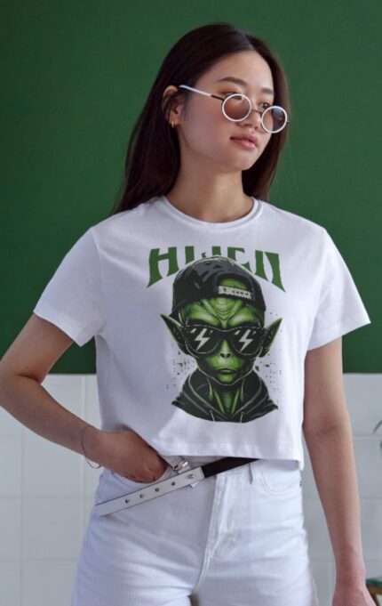 Oversize 24/1 Penye DTF Baskılı T-Shirt - DTF173