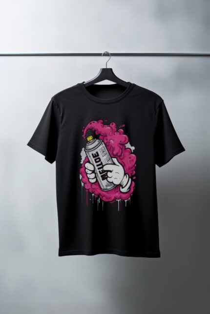 Oversize 24/1 Penye DTF Baskılı T-Shirt - DTF179