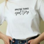Oversize 24/1 Penye DTF Baskılı T-Shirt - DTF196