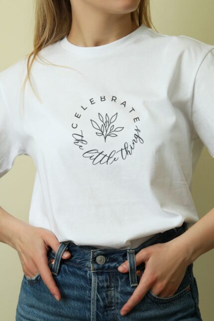 Oversize 24/1 Penye DTF Baskılı T-Shirt - DTF211