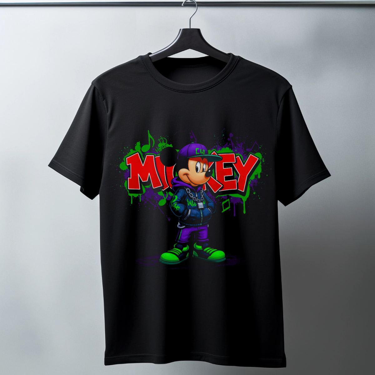 vlmr-dtf8_mickey-mouse-graffiti-baskili-unisex-siyah-oversize-tisort-24-1-penye-12570706-10k7kp6e.jpg Mickey Mouse Graffiti Baskılı Siyah Oversize T-Shirt - 24/1 Penye - Görsel 1