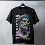Oversize 24/1 Penye DTF Baskılı T-Shirt - DTF98