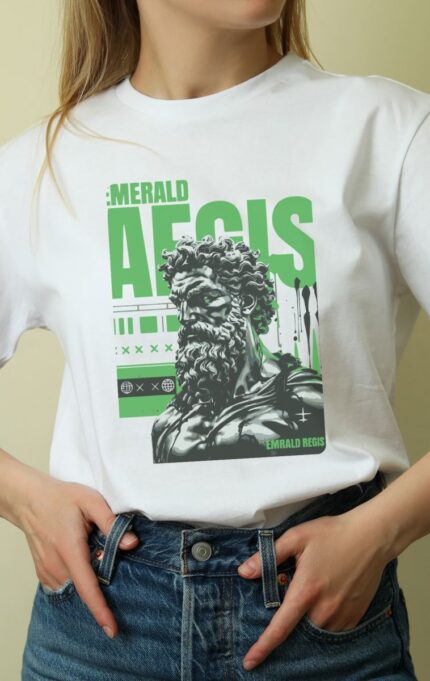 Oversize 24/1 Penye DTF Baskılı T-Shirt - DTF99