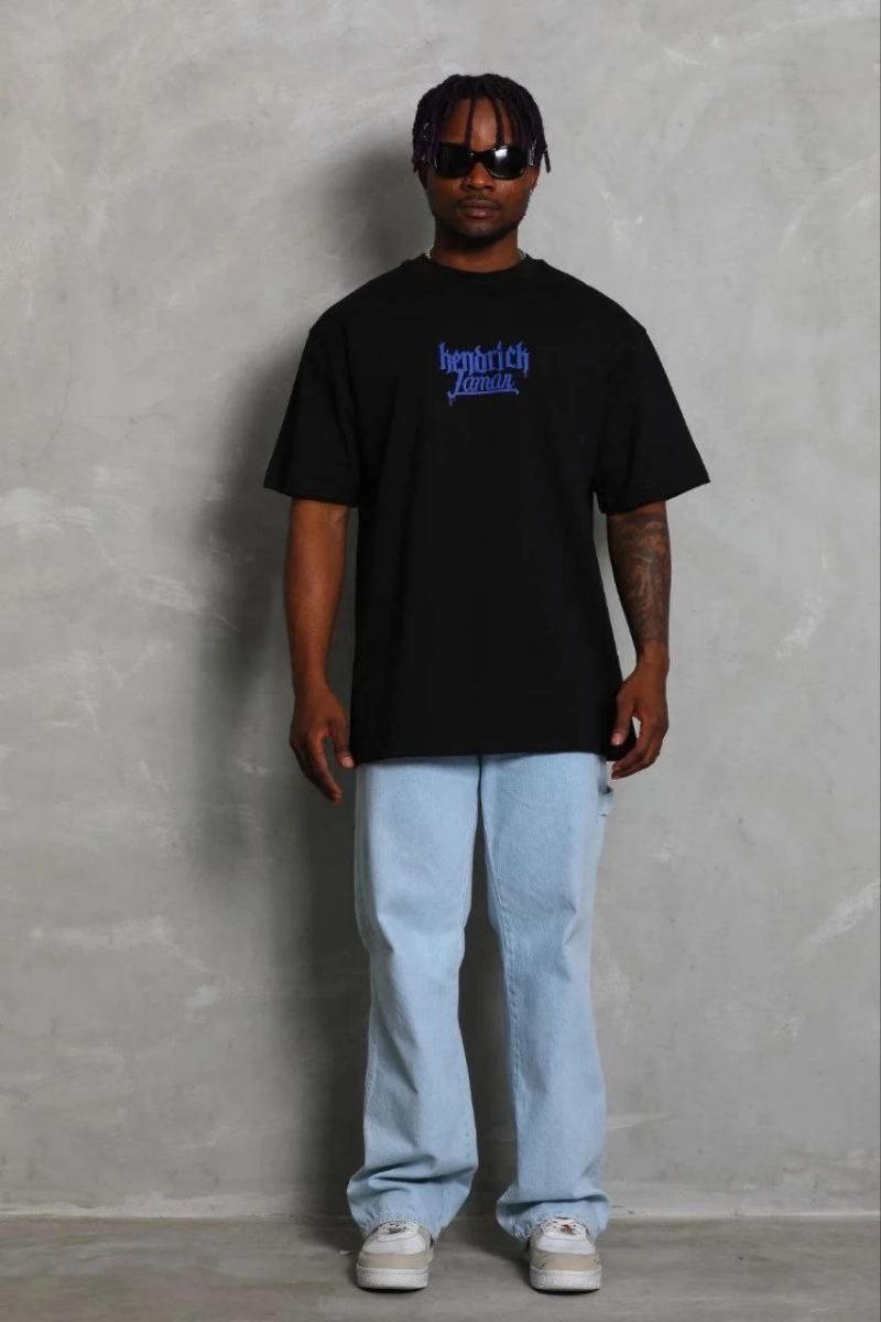 vlmrtr-10189_69b67637521d7-64673823-sw853sh1280-ue7hnqff.jpg Erkek Baskılı T-Shirt Kısa Kol Bisiklet Yaka Regular Fit Tişört - Siyah - Görsel 1