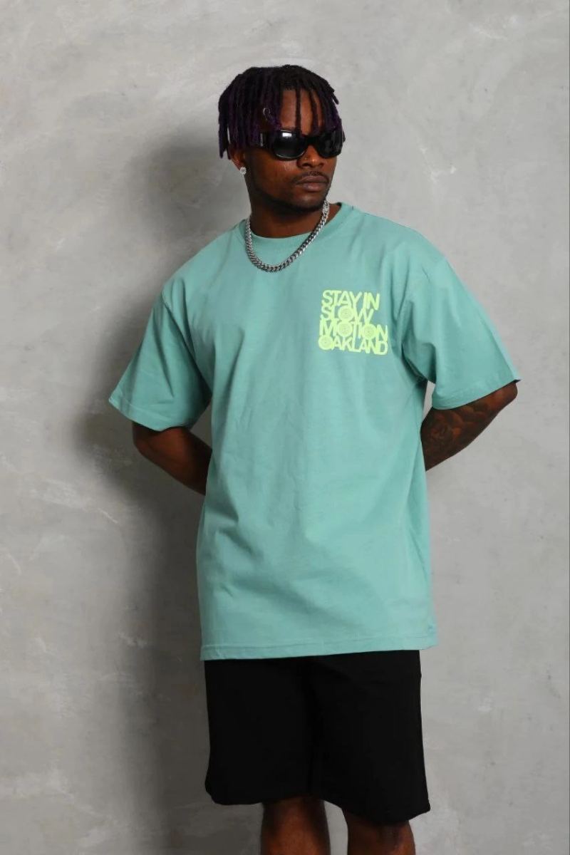 vlmrtr-10225_69b69d32624c8-69937741-sw853sh1280-32lfau4y.jpg Erkek Baskılı T-Shirt Kısa Kol Bisiklet Yaka Regular Fit Tişört - Mint Yeşili - Görsel 1