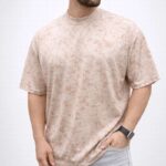 Premium T-Shirt OSY Yumuşak Dokulu Yıkamalı Oversize T-Shirt - Bej
