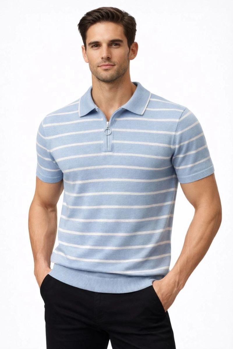 vlmrtr-10365_69ce448044804-67925760-sw853sh1280-3p8pcw5g.jpg Erkek Triko Polo Yaka Fermuarlı Çizgili Tişört T-Shirt Yazlık Şık - Bebek Mavisi - Görsel 1