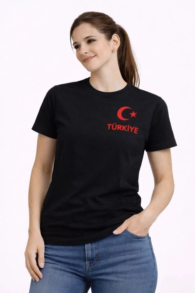 vlmrtr-10458_69d2a29cab455-32511964-sw853sh1280-gqn8efbc.jpg TÜRKİYE Ay Yıldız Baskılı Taraftar Forma T-Shirt - Siyah - Görsel 1