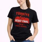 TÜRKİYE Baskılı T-Shirt Ay Yıldız 2026 Dünya Kupası Taraftar Forma T-Shirt - Siyah