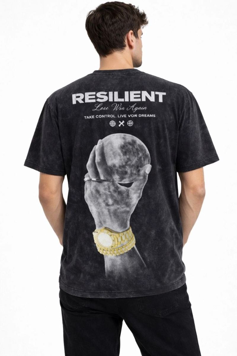 vlmrtr-10475_69d3de546ba36-35709168-sw853sh1280-3s2cpl0d.jpg Asit Yıkamalı Baskılı T-Shirt Bisiklet Yaka Streetwear T-shirt - Siyah - Görsel 1