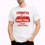 TÜRKİYE Baskılı T-Shirt Ay Yıldız 2026 Dünya Kupası Taraftar Forma T-Shirt - Beyaz