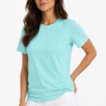 T-Shirt Bisiklet Yaka Likralı T-Shirt Basic Body - Turkuaz