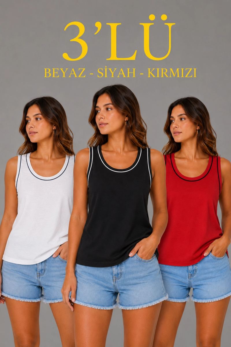 vlmrtr-10889_kadin-3lu-kolsuz-sporcu-atlet-seti-yazlik-bisiklet-yakali-beyaz-siyah-kirmizi-16106269-sw1024sh1536-113c61lh.jpg Kadın 3’lü Kolsuz Sporcu Atlet Seti Yazlık Bisiklet Yakalı - Beyaz, Siyah, Kırmızı - Görsel 1