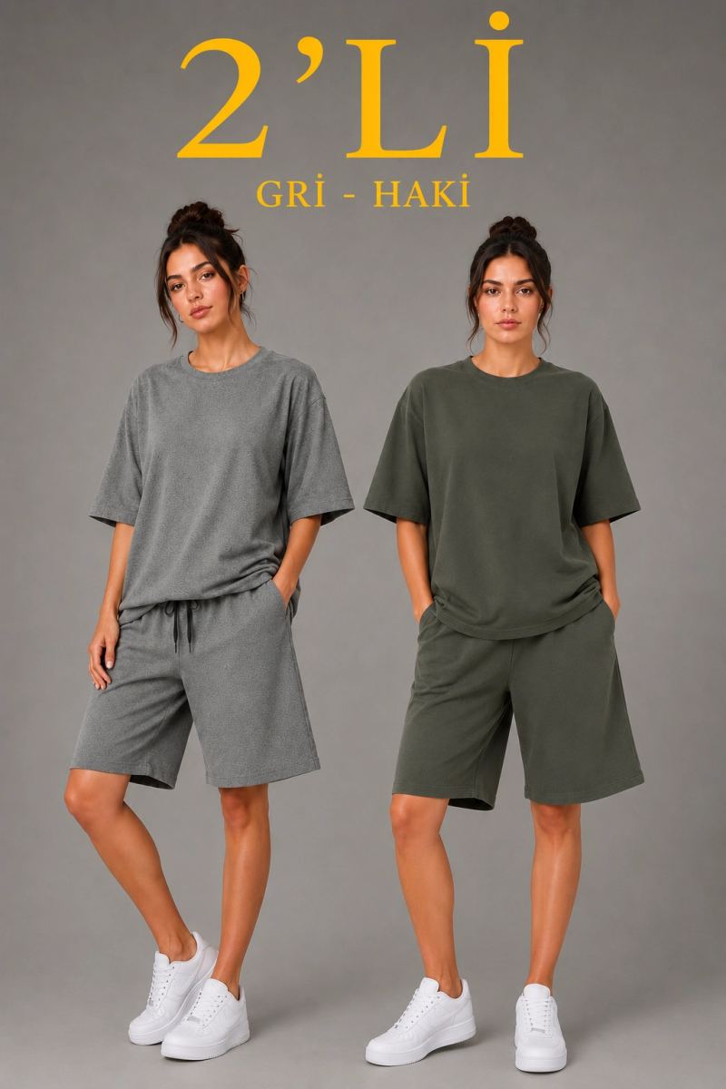 vlmrtr-11039_kadin-2li-oversize-tisort-sort-takim-seti-yazlik-iki-iplik-kumas-gri-haki-40831024-sw1024sh1536-3h2bi1dv.jpg Kadın 2’li Oversize Tişört Şort Takım Seti Yazlık İki İplik Kumaş - Gri, Haki - Görsel 1