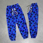 Unisex Pubg Bape x Shark Eşofman Altı - Mavi