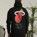 Erkek 3 İplik Pamuklu Kapüşonlu Baskılı Cepli Oversize Sweatshirt Hoodie - Siyah