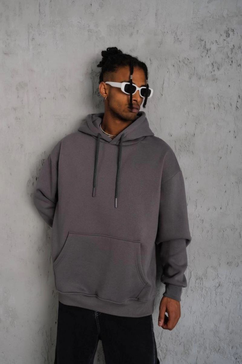 vlmrtr-1572_erkek-duz-kapusonlu-sweat-gri-173862232-sw853sh1280-2bp2h6gh.jpg Erkek 3 İplik Pamuklu Kapüşonlu Kanguru Cepli Sweatshirt Hoodie - Gri - Görsel 1