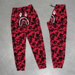 Pubg Bape x Shark Eşofman Altı - Kırmızı