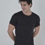 Gögüs Fileli T-Shirt Bisiklet Yaka Slimfit T-Shirt - Siyah