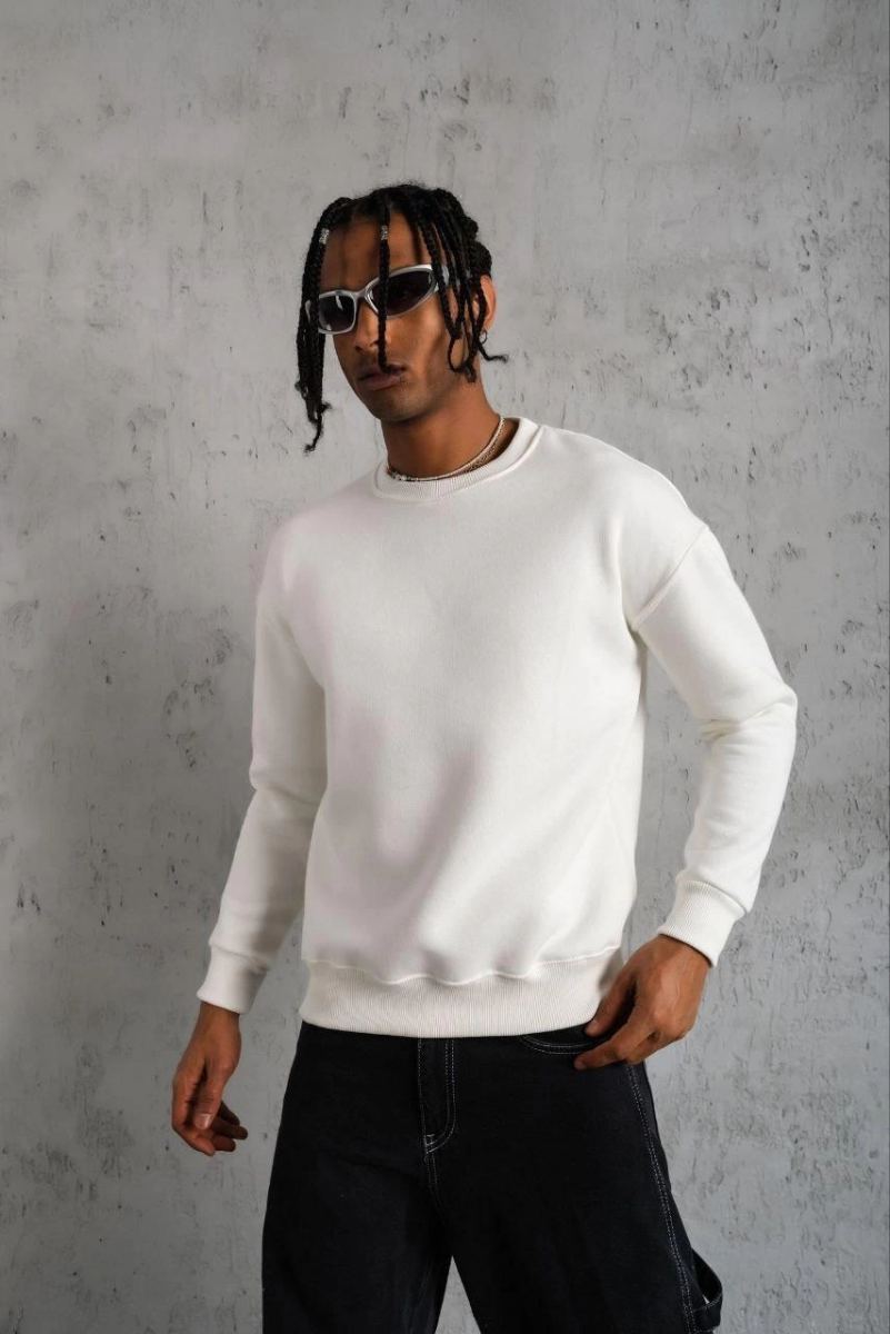 vlmrtr-2189_erkek-duz-bisiklet-yaka-sweat-beyaz-125869039-sw854sh1280-5iio87sj.jpg Erkek Düz Bisiklet Yaka 3 iplik pamuklu Sweatshirt - Beyaz - Görsel 1