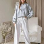3 İplik Pamuklu Oversize Yarım Fermuarlı Yakalı Basic Sweatshirt - Gri