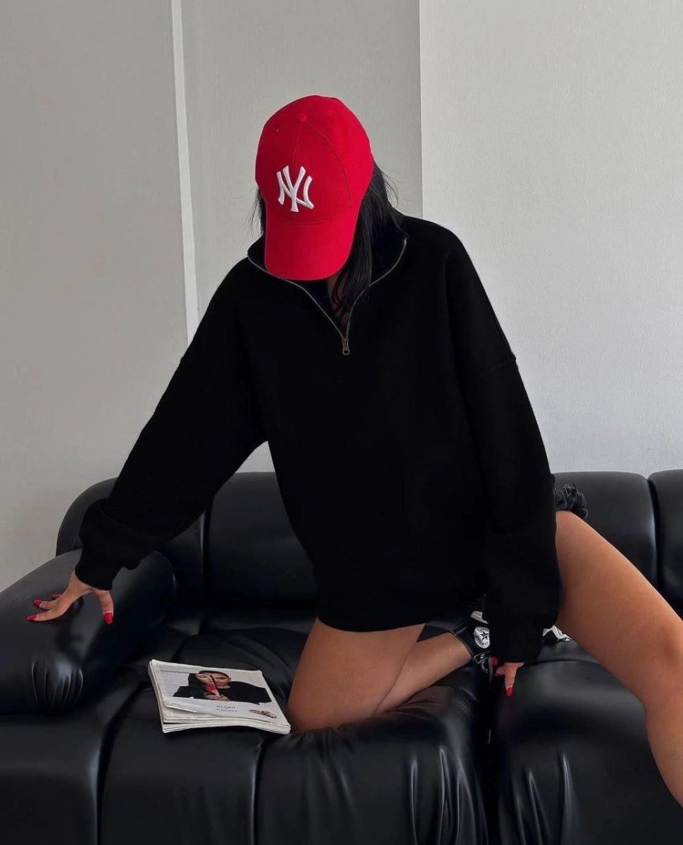 vlmrtr-2444_kadin-yarim-fermuarli-uc-iplik-sweatshirt-siyah-136655045-sw1035sh1280-tx31kpyr.jpg Kadın 3 İplik Pamuklu Oversize Yarım Fermuarlı Yakalı Basic Sweatshirt - Siyah - Görsel 1