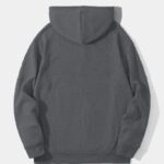 Erkek 3 İplik Pamuklu Kapüşonlu Kanguru Cepli Sweatshirt Hoodie -  Füme