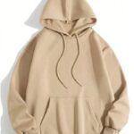 3 İplik Pamuklu Kapüşonlu Kanguru Cepli Sweatshirt Hoodie - Bej