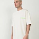 Erkek Baskılı T-Shirt Kısa Kol Bisiklet Yaka Rahat Kalıp Tişört - Beyaz