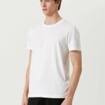 ERKEK  Tişört Basic Bisiklet Yaka Regular Kısa kol T-Shirt - Beyaz