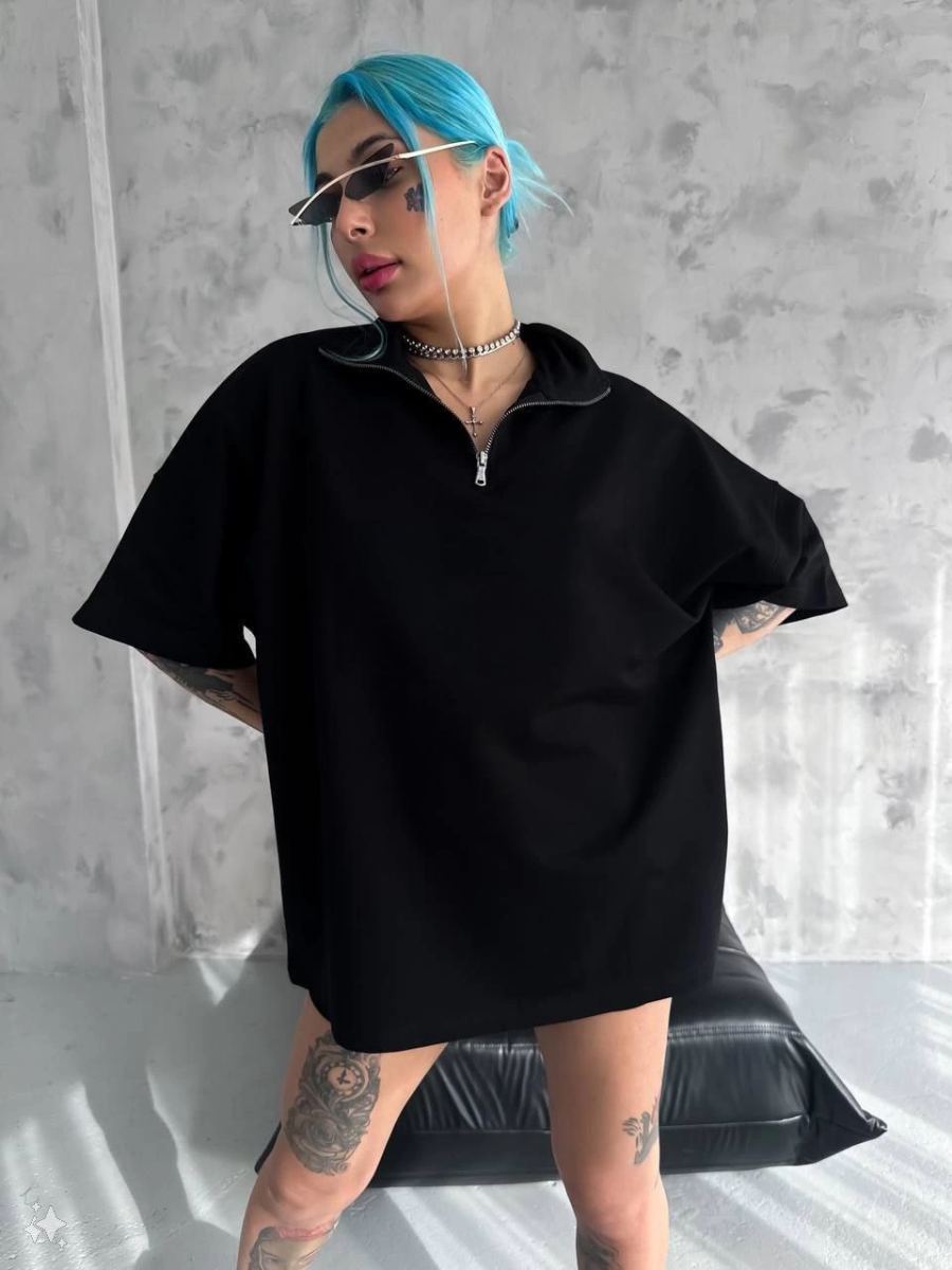 vlmrtr-4513_unisex-yarim-fermuarli-basic-t-shirt-siyah-53536933-sw960sh1280-3pzhinw3.jpg Yarım Fermuarlı T-Shirt T-Shirt - Siyah - Görsel 1