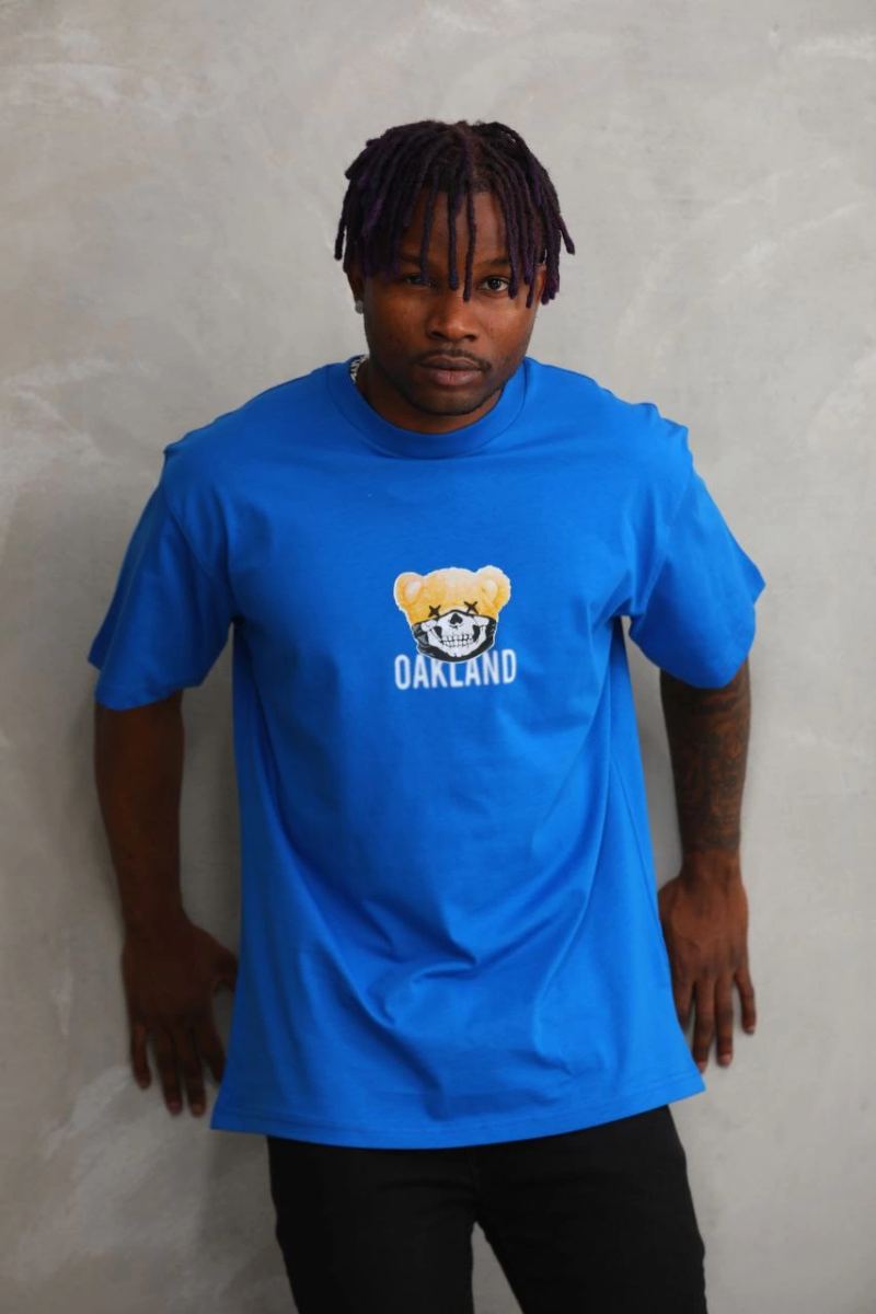 vlmrtr-4680_unisex-baskili-oversize-t-shirt-mavi-44557861-sw853sh1280-5nk333e8.jpg Erkek Baskılı T-Shirt Kısa Kol Bisiklet Yaka Rahat Kalıp Tişört - Mavi - Görsel 1