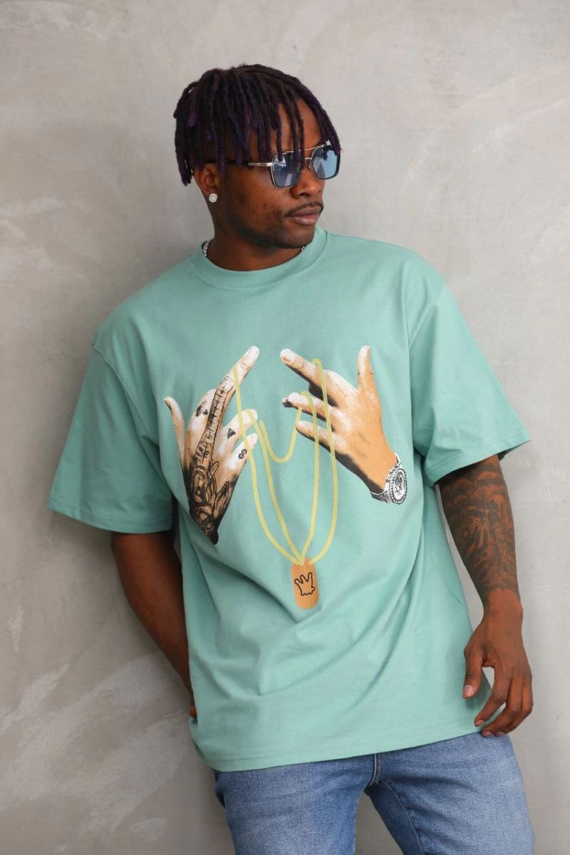 vlmrtr-4684_unisex-baskili-oversize-t-shirt-mint-yesili-83507983-sw853sh1280-2wm56wcv.jpg Erkek Baskılı T-Shirt Kısa Kol Bisiklet Yaka Rahat Kalıp Tişört - Mint Yeşili - Görsel 1