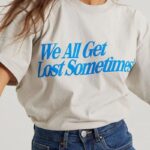 Kadın Baskılı Oversize kısa kol T-Shirt - Beyaz