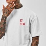 Erkek Baskılı T-Shirt Kısa Kol Bisiklet Yaka Regular Fit Rahat Kalıp Tişört - Beyaz