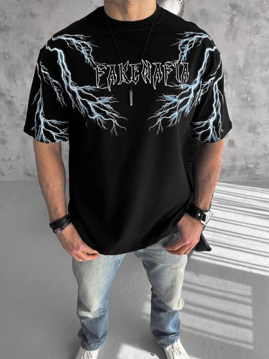 vlmrtr-4768_unisex-bisiklet-yaka-baskili-oversize-t-shirt-siyah-18668891-sw960sh1280-2b0ft0z6.jpg Erkek Bisiklet Yaka Tişört Yıldırım Şimşek Baskılı Kısa Kol T-Shirt -Siyah - Görsel 1
