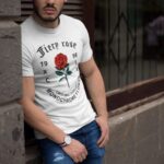Erkek Tişort Bisiklet Yaka Baskılı Kısa kol T-Shirt - Beyaz