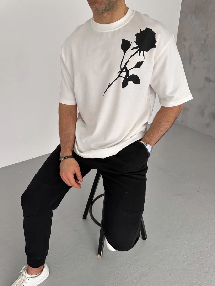 vlmrtr-4966_unisex-bisiklet-yaka-baskili-oversize-t-shirt-beyaz-17874459-sw960sh1280-1tewhkhc.jpg Erkek Kısa Kol Tişört Bisiklet Yaka GÜL Baskılı Oversize T-Shirt - Beyaz - Görsel 1