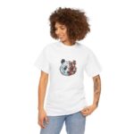 Bisiklet Yaka Baskılı T-Shirt - Beyaz