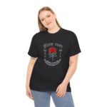 Bisiklet Yaka Baskılı T-Shirt - Siyah